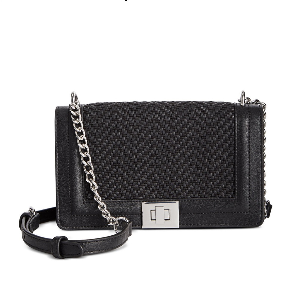 🏷NWT INC Baby Ajae Woven Crossbody Black Bag